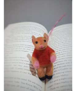 Cute Needle Felted Rat Bookmark | Book Lovers Gift Idea