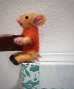 Cute Needle Felted Rat Bookmark | Book Lovers Gift Idea