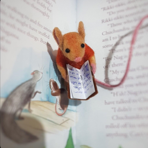 Cute Needle Felted Rat Bookmark | Book Lovers Gift Idea