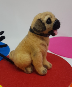 Needle Felted Pug, cute bookmark | Dog Lovers Gift Idea