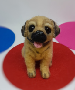 Needle Felted Pug, cute bookmark | Dog Lovers Gift Idea