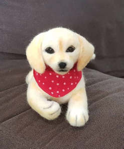 Needle Felted Labrador Puppy, Dog Portrait, Pet Memorial gift for dog lovers.