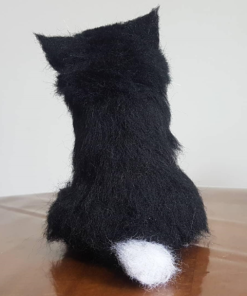 Needle Felted Black Cat Wool Felted Cat Portrait