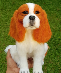 Needle felted CKCS Puppy Statue | Pet Memorial Gift