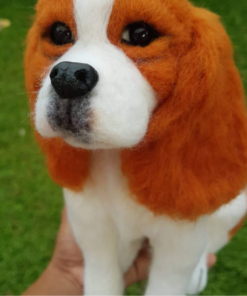 Needle felted CKCS Puppy Statue | Pet Memorial Gift