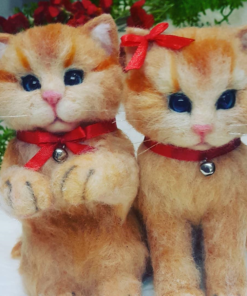 Needle Felted Kitten, Cute Cat Portrait | Cat Lover Gift