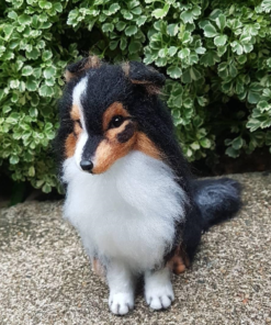 Shetland Sheepdog Needle Felted Dog Pet Portrait | Sheltie