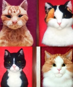 Custom Needle Felted Cat, Cat Lover Gift, Needle Felted Animals