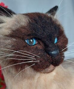 Needle Felted Siamese Cat |Customer Pet Portrait 13 20220926 094754