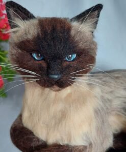 Needle Felted Siamese Cat |Customer Pet Portrait 19 20220926 094827