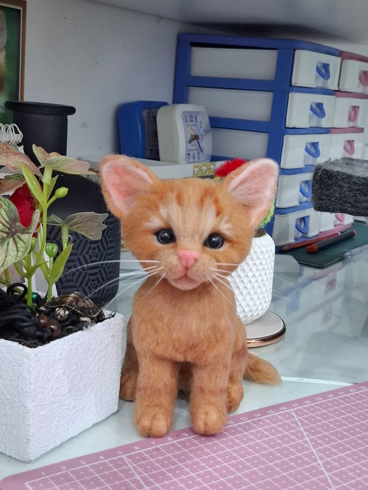 Cute Needle Felted Kitten /Ginger Kitten 6 Cute Needle Felted Kitten /Ginger Kitten - Image 6