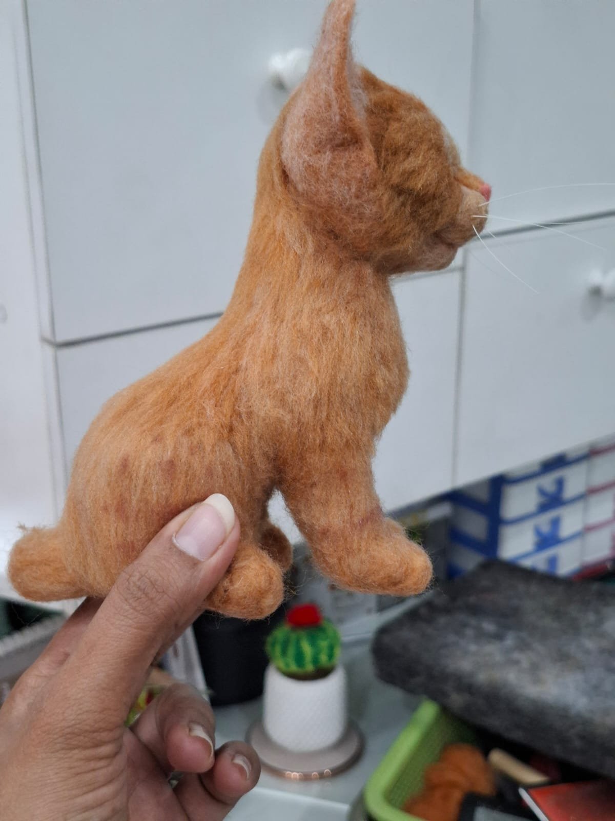 Cute Needle Felted Kitten /Ginger Kitten 3 Cute Needle Felted Kitten /Ginger Kitten - Image 3