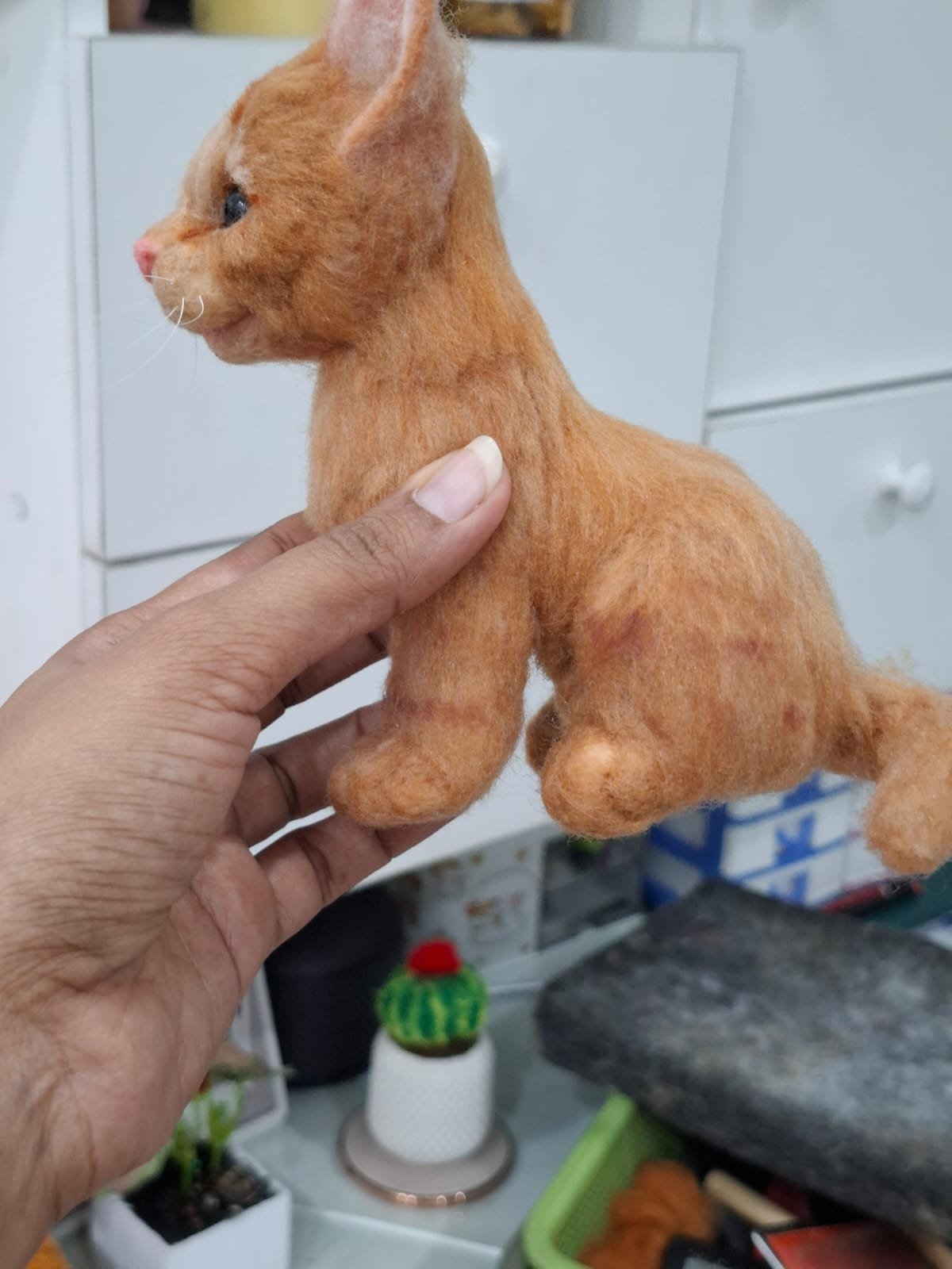 Cute Needle Felted Kitten /Ginger Kitten 2 Cute Needle Felted Kitten /Ginger Kitten - Image 2
