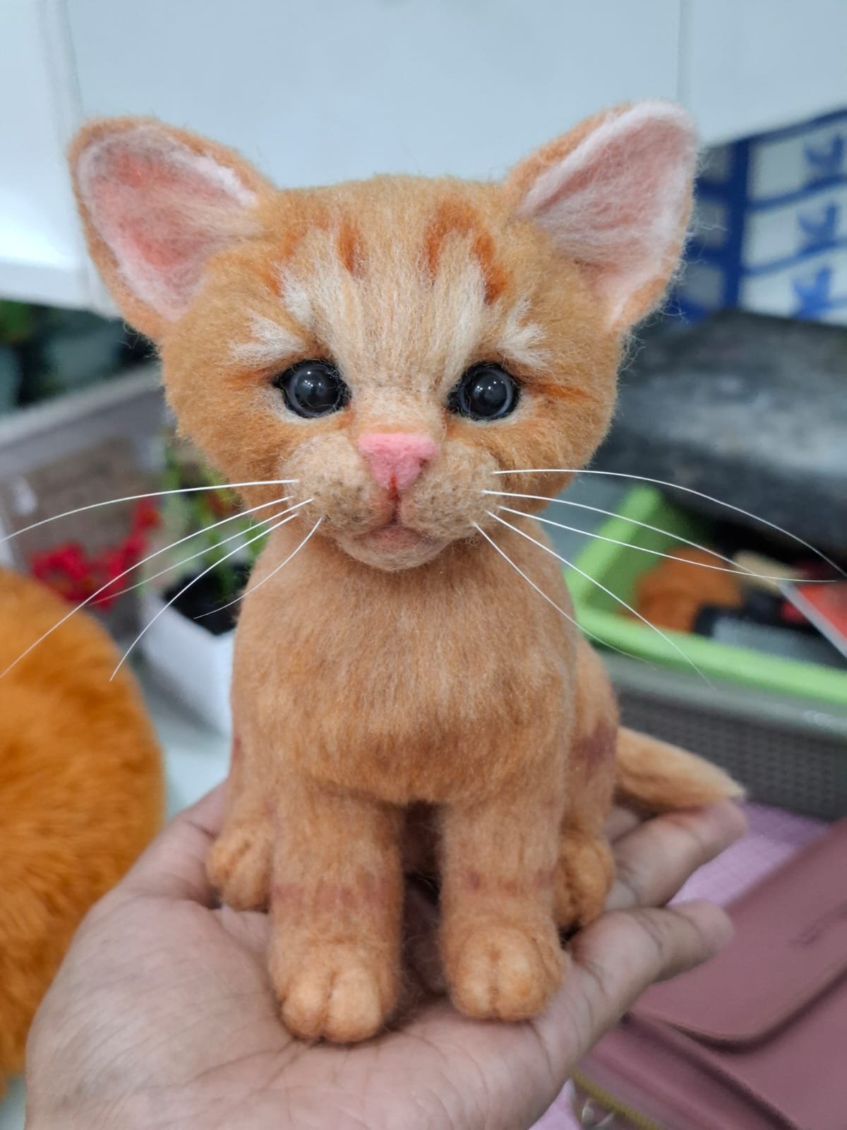 Cute Needle Felted Kitten /Ginger Kitten 4 Cute Needle Felted Kitten /Ginger Kitten - Image 4